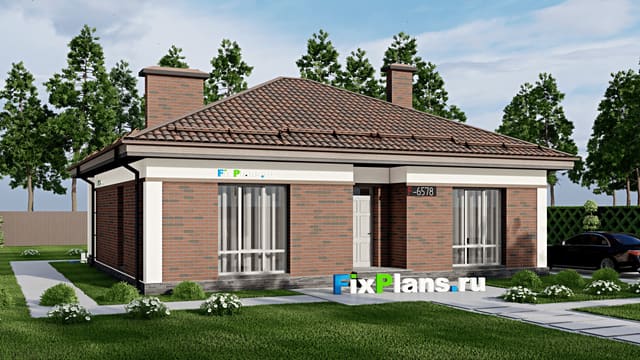 Одноэтажный дом F-6578