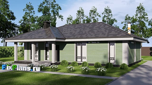 Одноэтажный дом F-18053